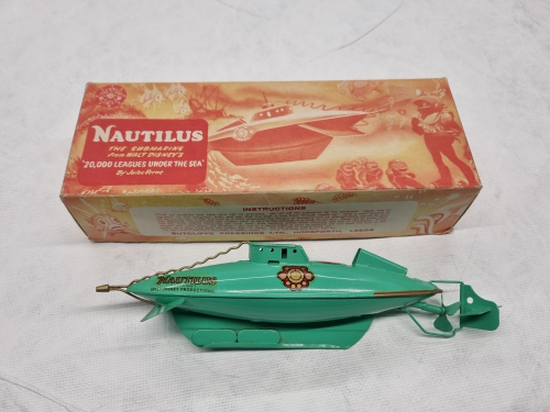 The tinplate Nautilus toy from the 1954 Disney film, 20,000 Leagues Under The Sea
