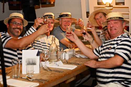 Group cheers Pickle Night 2024