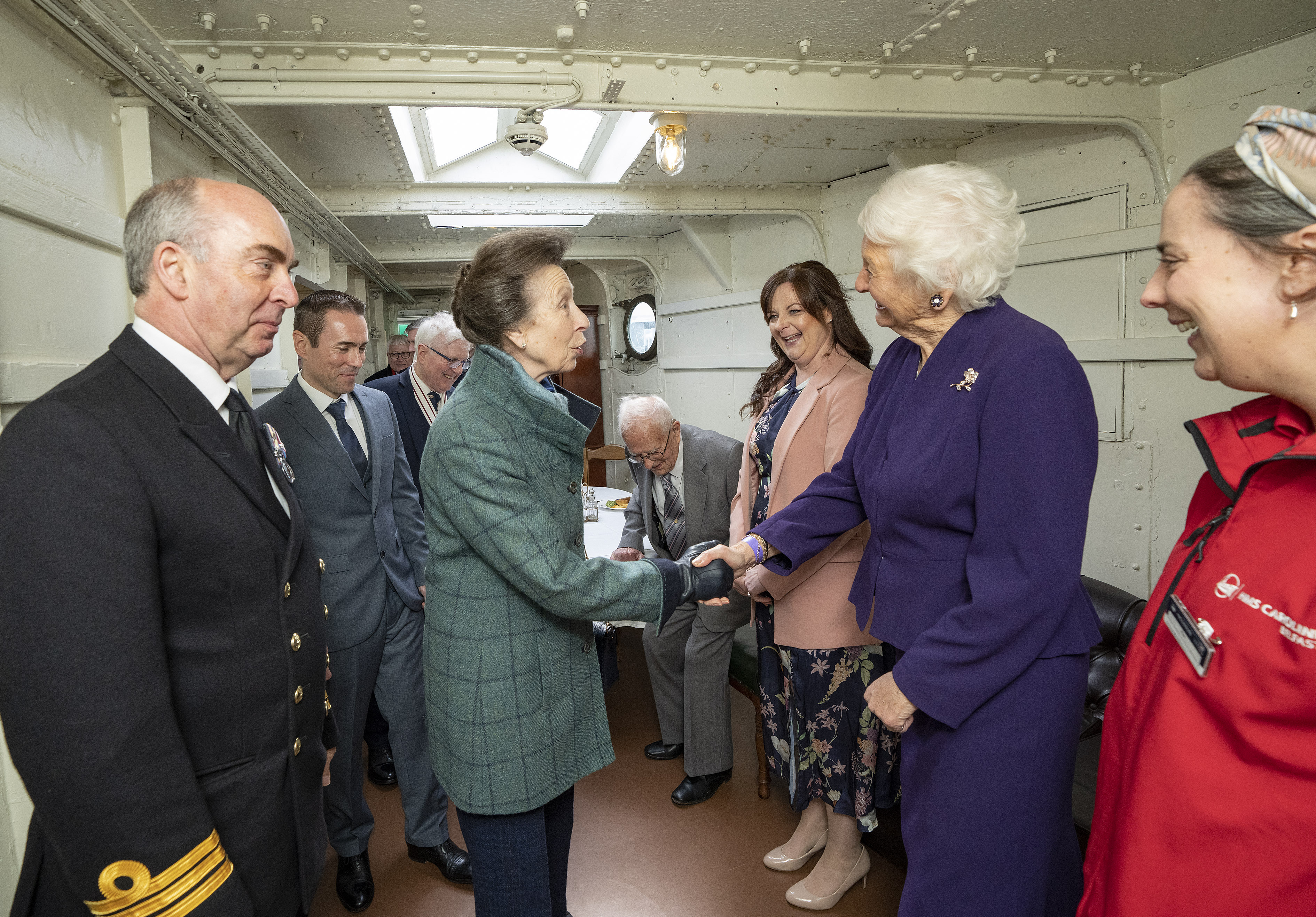 HRH The Princess Royal meeting members of the National Museum of the Royal Navy
