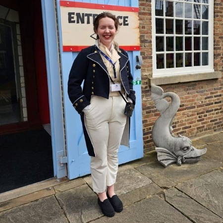 NMRN staff welcome guests to National Museum of the Royal Navy Hartlepool