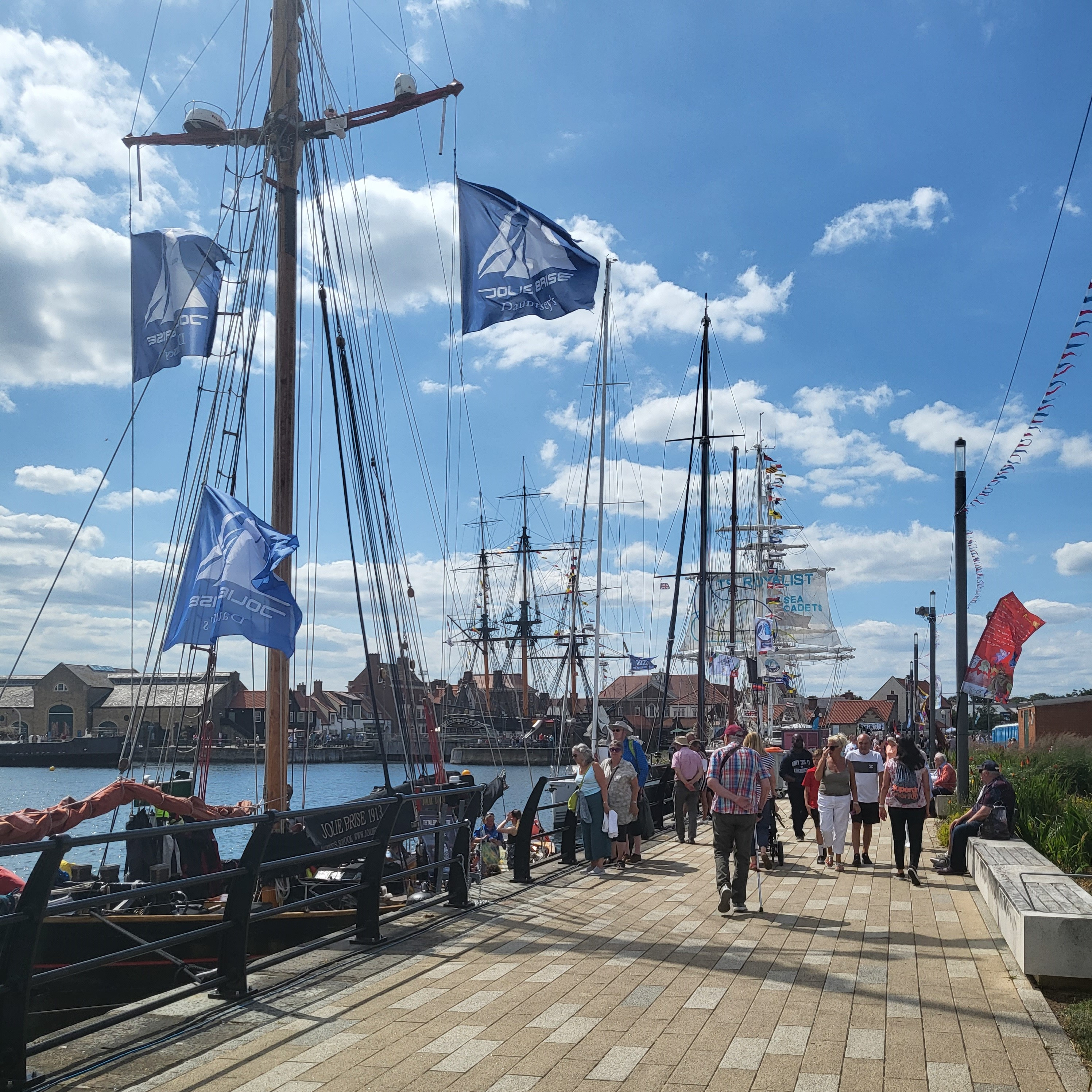 Visitors walking towards NMRN Hartlepool during the Tall Ships Race