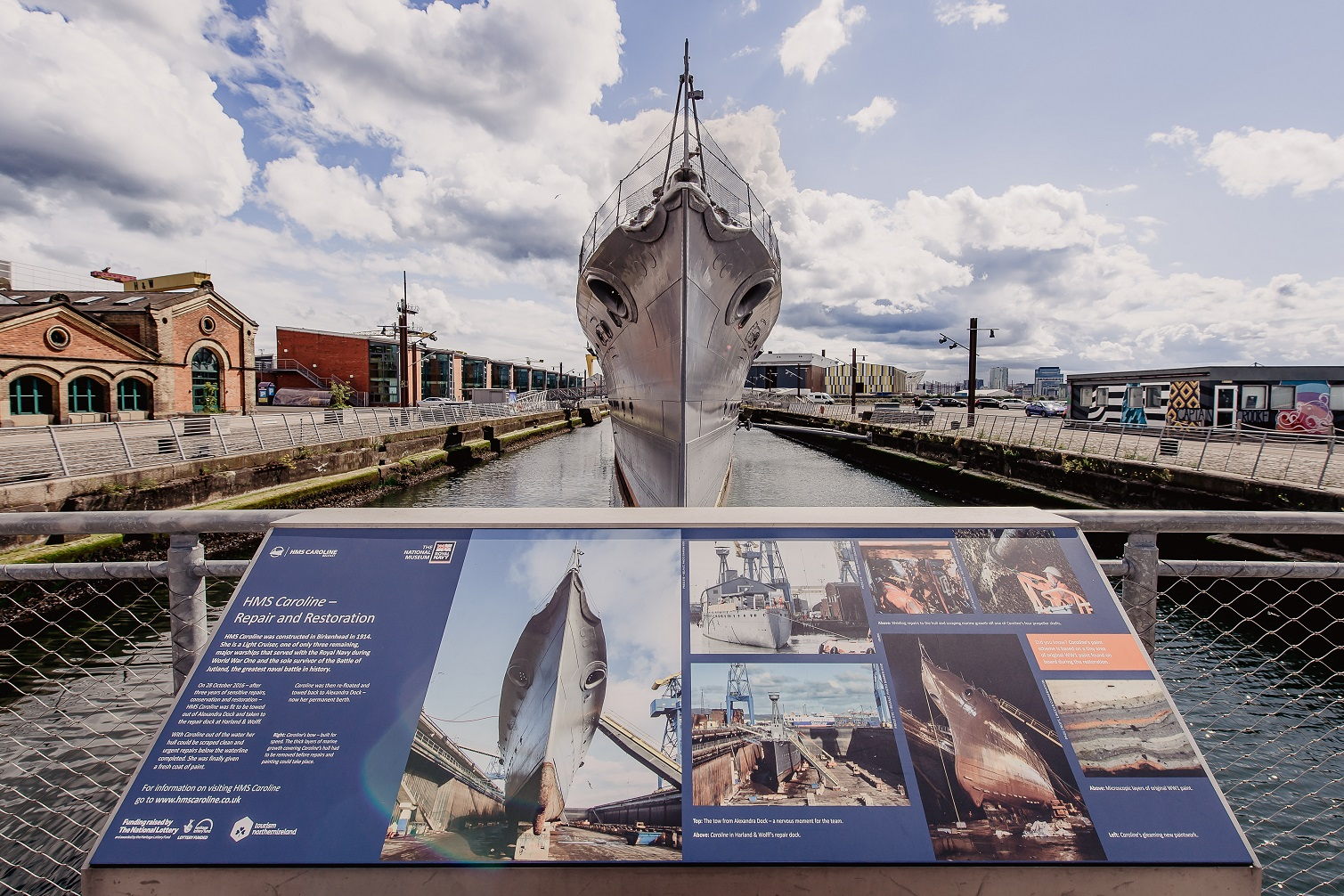 HMS Caroline in Belfast Lough