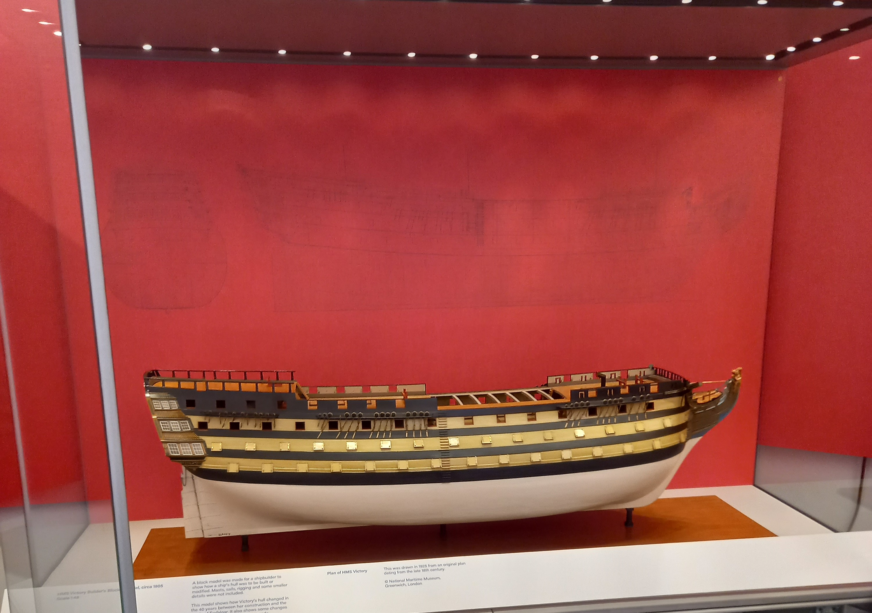 The model of HMS Victory as seen in the Victory Gallery