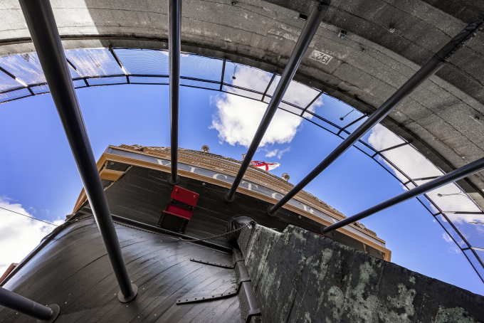 HMS Victory's Façade Seen From the New Under Hull Walkway