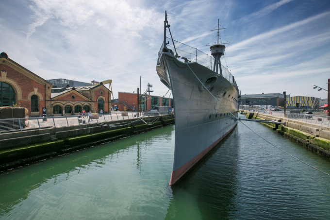 Exterior of HMS Caroline