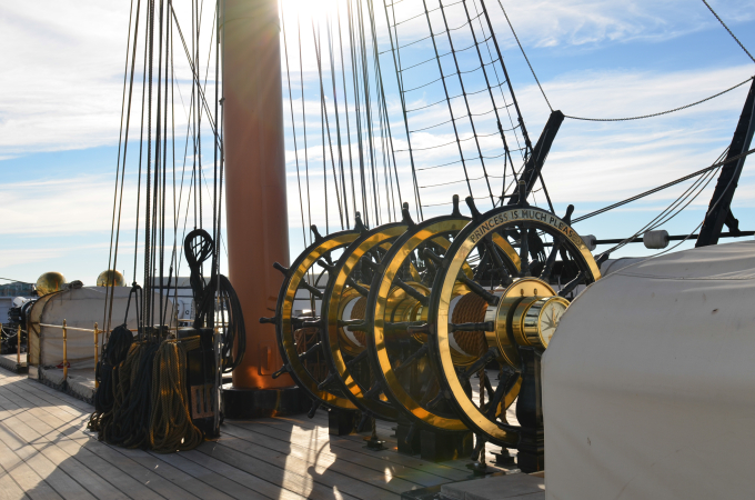 Top deck onboard HMS Warrior