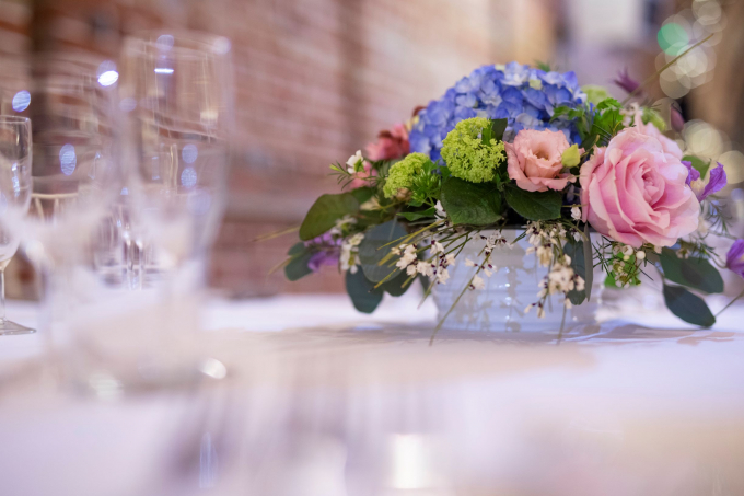 Flower decor table centrepice