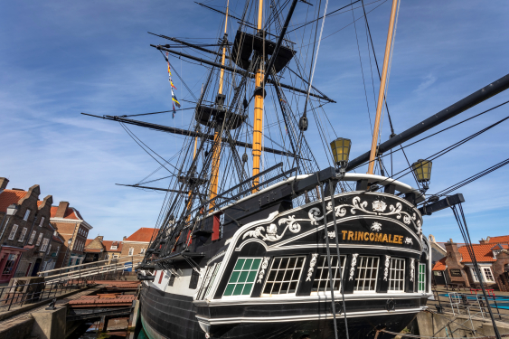 HMS Trincomalee exterior of ship