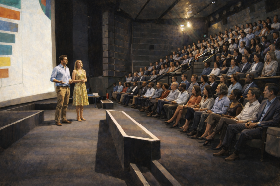 Artists impression of auditorium conferencing space