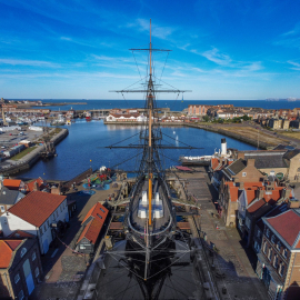 Aerial view of HMS Trincomalee
