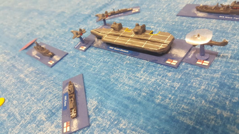 Model boats and ships on a table