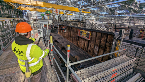 Laser scanning images for the 3D model of HMS Victory Credit Dr Rodrigo Pacheco-Ruiz