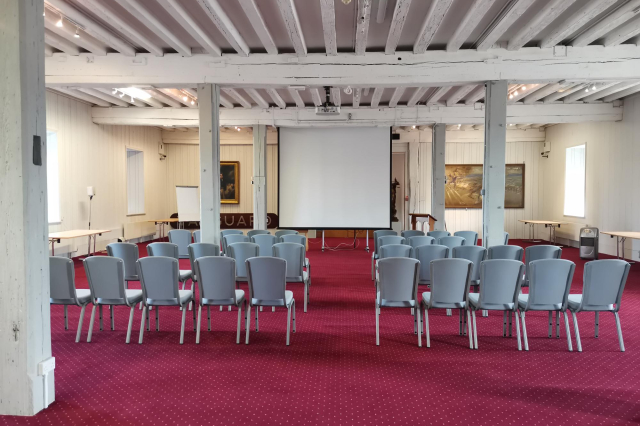 Set up for conference in Princess Royal Gallery