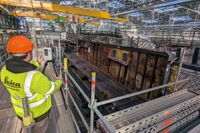 Laser scanning images for the 3D model of HMS Victory Credit Dr Rodrigo Pacheco-Ruiz
