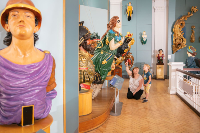 The National Museum of the Royal Navy's museum in Portsmouth is home to one of the largest collections of figureheads in the UK.