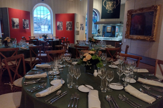 Dining in Nelson's Gallery
