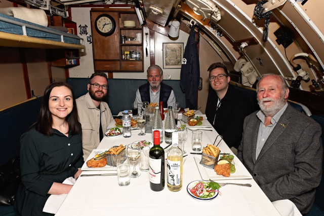Fish and Chips experience onboard HMS Alliance