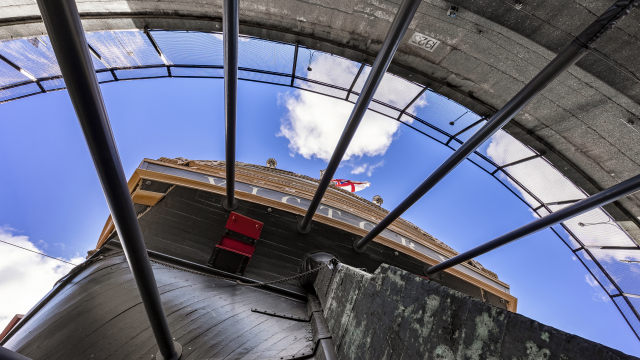 HMS Victory's Façade Seen From the New Under Hull Walkway