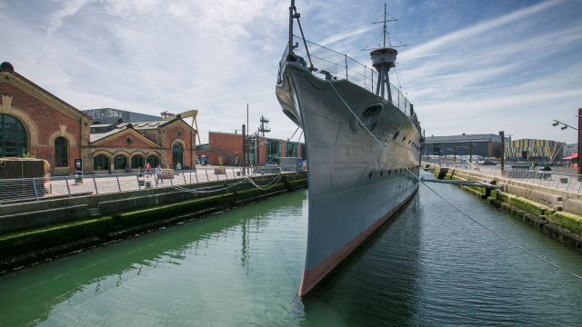 Exterior of HMS Caroline