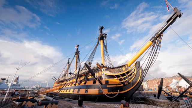 HMS Victory exterior of ship