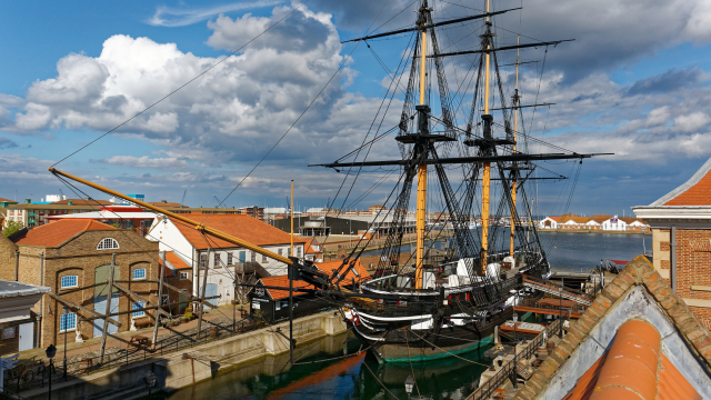 View of HMS Trincomalee from above