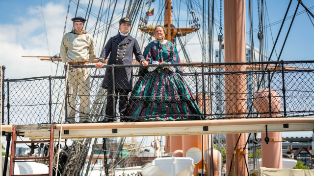 Victorian characters based on the real crew bring the visitor experience to life onboard HMS Warrior at Portsmouth Historic Dockyard