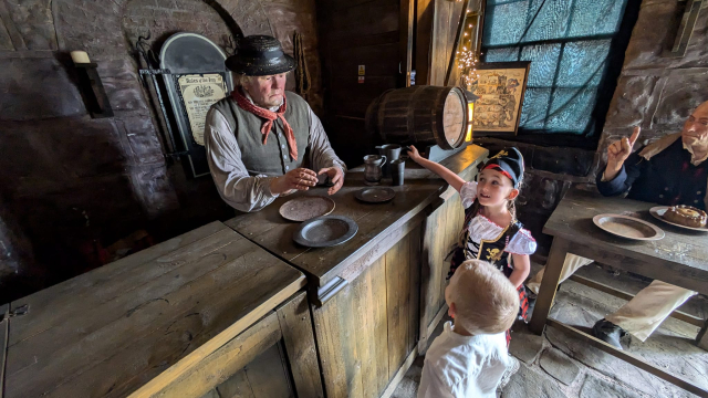 Children visiting Hartlepool for a pirate party