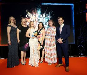 Team at Portsmouth Historic Dockyard with Community Hero award
