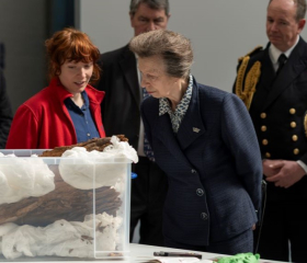 HRH Princess Anne with Allanah Hay reviewing conservation