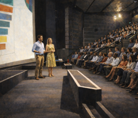 Artists impression of auditorium conferencing space