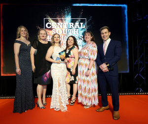 Team at Portsmouth Historic Dockyard with Community Hero award