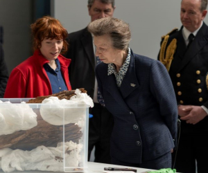 HRH Princess Anne with Allanah Hay reviewing conservation