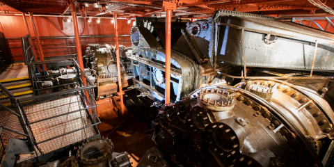 Engine room of HMS Caroline